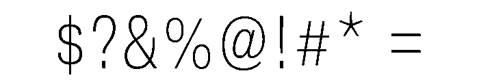 DeBox Condensed Thin Short Font OTHER CHARS
