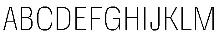 DeBox Condensed Thin Short Font UPPERCASE