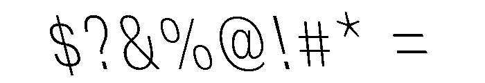 DeBox Condensed Thin Slanted Font OTHER CHARS