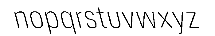 DeBox Condensed Thin Slanted Font LOWERCASE