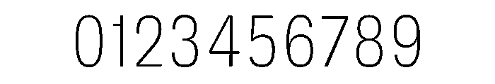 DeBox Condensed Thin Tall Font OTHER CHARS