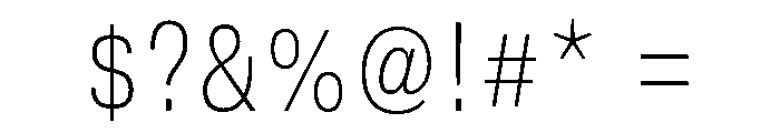 DeBox Condensed Thin Tall Font OTHER CHARS