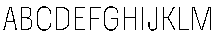DeBox Condensed Thin Tall Font UPPERCASE