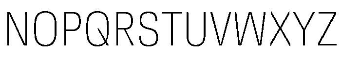 DeBox Condensed Thin Tall Font UPPERCASE