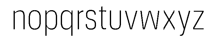 DeBox Condensed Thin Tall Font LOWERCASE
