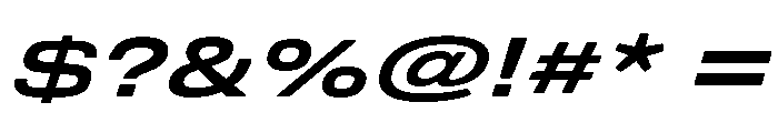 DeBox Expanded Bold Ita Short Font OTHER CHARS
