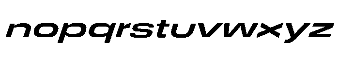 DeBox Expanded Bold Ita Short Font LOWERCASE