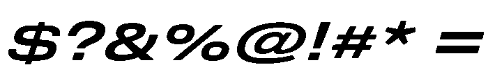 DeBox Expanded Bold Italic Tall Font OTHER CHARS