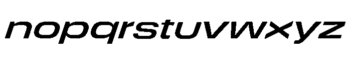 DeBox Expanded Bold Italic Tall Font LOWERCASE