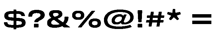 DeBox Expanded Bold Short Font OTHER CHARS
