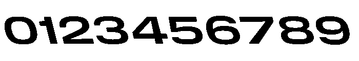 DeBox Expanded Bold Slant Tall Font OTHER CHARS
