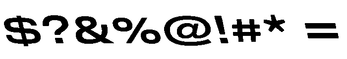 DeBox Expanded Bold Slant Tall Font OTHER CHARS