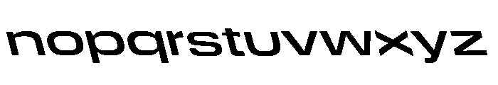 DeBox Expanded Bold Slant Tall Font LOWERCASE