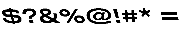 DeBox Expanded Bold Slanted Font OTHER CHARS