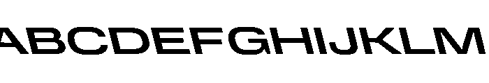 DeBox Expanded Bold Slanted Font UPPERCASE