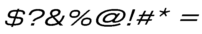 DeBox Expanded Italic Short Font OTHER CHARS