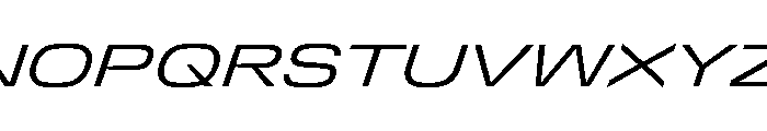 DeBox Expanded Italic Short Font UPPERCASE