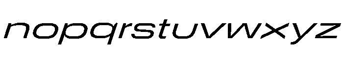 DeBox Expanded Italic Short Font LOWERCASE