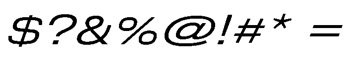 DeBox Expanded Italic Tall Font OTHER CHARS