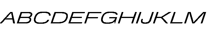 DeBox Expanded Italic Tall Font UPPERCASE