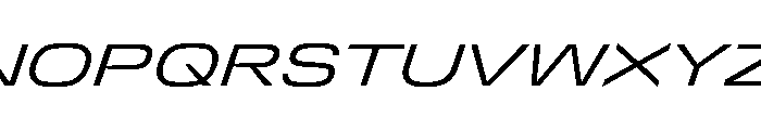 DeBox Expanded Italic Tall Font UPPERCASE