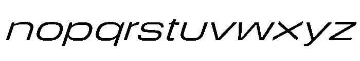 DeBox Expanded Italic Tall Font LOWERCASE
