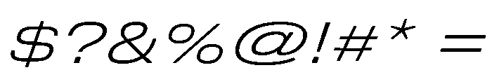 DeBox Expanded Light Ita Short Font OTHER CHARS