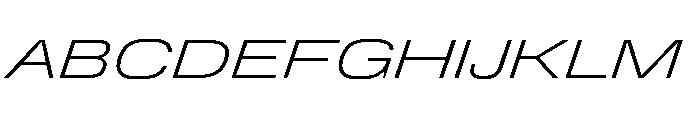 DeBox Expanded Light Ita Short Font UPPERCASE