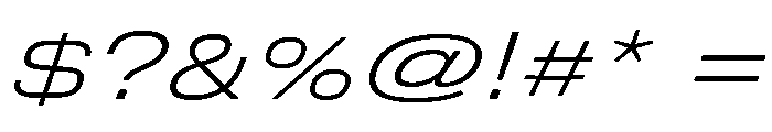DeBox Expanded Light Ita Tall Font OTHER CHARS