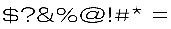 DeBox Expanded Light Short Font OTHER CHARS