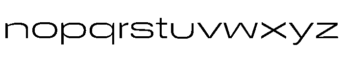 DeBox Expanded Light Short Font LOWERCASE