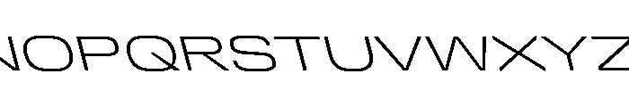 DeBox Expanded Light Slant Tall Font UPPERCASE