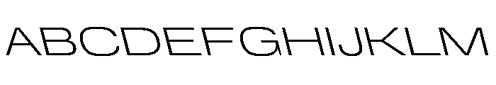 DeBox Expanded Light Slanted Font UPPERCASE