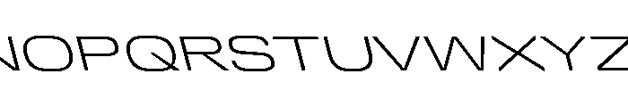 DeBox Expanded Light Slanted Font UPPERCASE