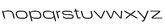 DeBox Expanded Light Slanted Font LOWERCASE