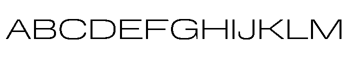DeBox Expanded Light Tall Font UPPERCASE