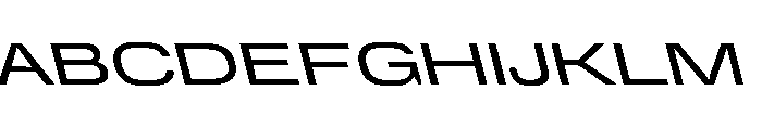 DeBox Expanded Med Slant Short Font UPPERCASE