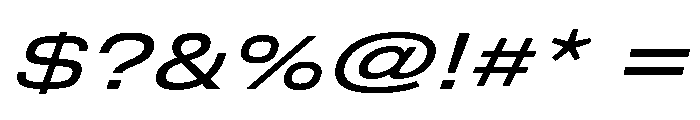 DeBox Expanded Medium Italic Font OTHER CHARS