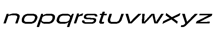 DeBox Expanded Medium Italic Font LOWERCASE