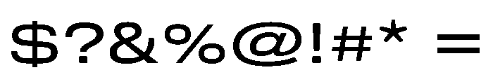 DeBox Expanded Medium Short Font OTHER CHARS