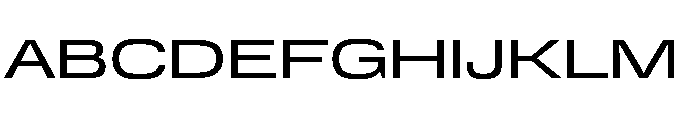 DeBox Expanded Medium Short Font UPPERCASE