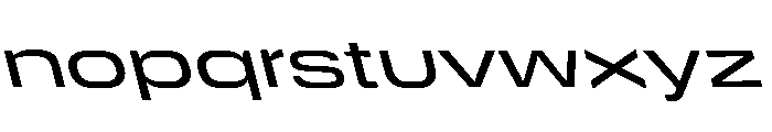 DeBox Expanded Medium Slanted Font LOWERCASE
