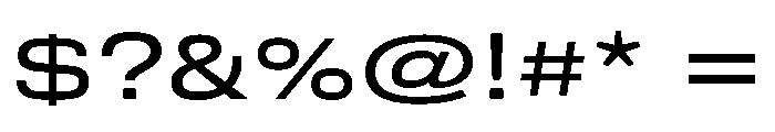 DeBox Expanded Medium Tall Font OTHER CHARS
