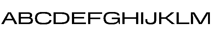 DeBox Expanded Medium Tall Font UPPERCASE