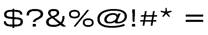 DeBox Expanded Short Font OTHER CHARS
