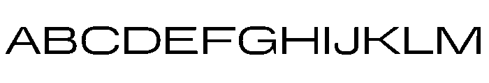 DeBox Expanded Short Font UPPERCASE