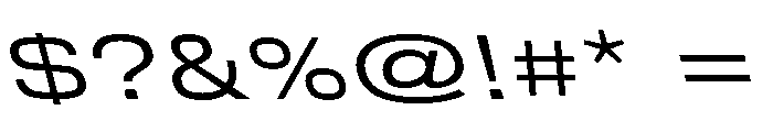 DeBox Expanded Slanted Short Font OTHER CHARS