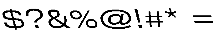 DeBox Expanded Slanted Tall Font OTHER CHARS