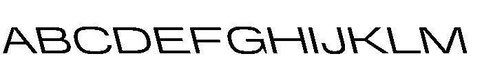 DeBox Expanded Slanted Tall Font UPPERCASE