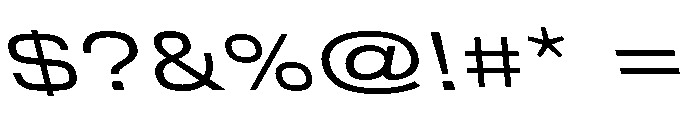DeBox Expanded Slanted Font OTHER CHARS